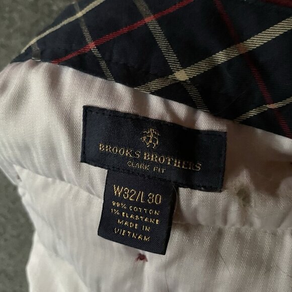 Brooks Brothers Mens Clark Fit Pant Sz 32x30 Burgundy Red Wide Wale Corduroy - Picture 6 of 6